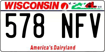 WI license plate 578NFV