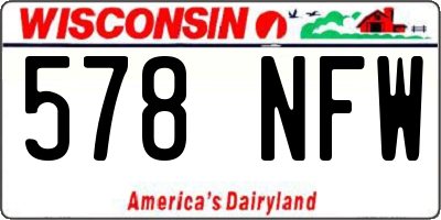 WI license plate 578NFW