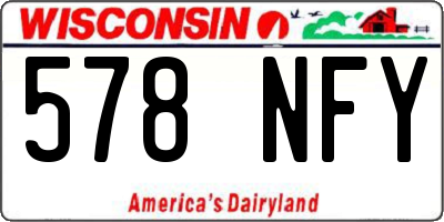 WI license plate 578NFY