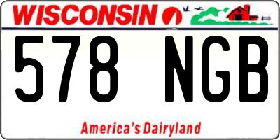 WI license plate 578NGB