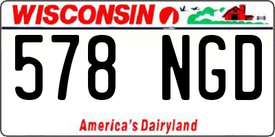 WI license plate 578NGD