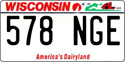 WI license plate 578NGE