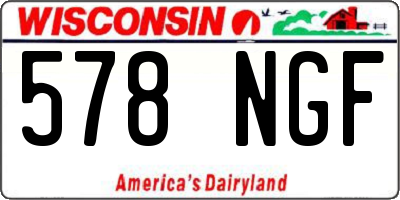 WI license plate 578NGF