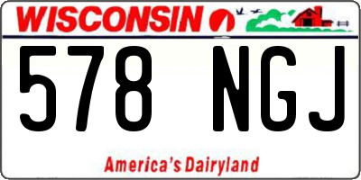 WI license plate 578NGJ