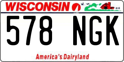 WI license plate 578NGK