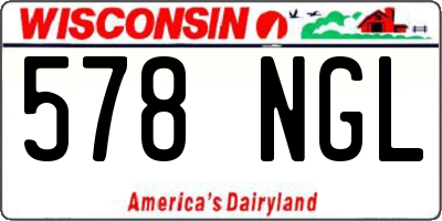 WI license plate 578NGL