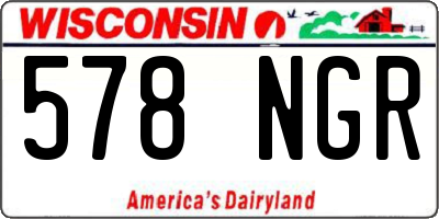 WI license plate 578NGR