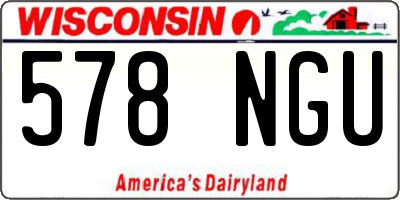 WI license plate 578NGU