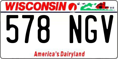 WI license plate 578NGV