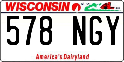 WI license plate 578NGY