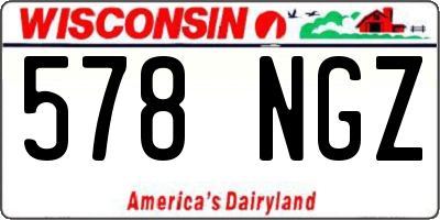 WI license plate 578NGZ
