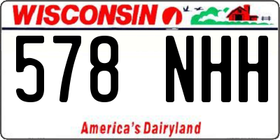 WI license plate 578NHH