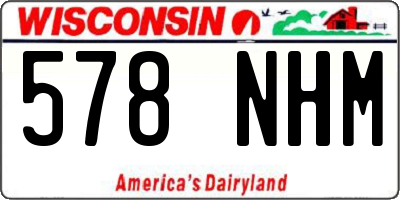WI license plate 578NHM