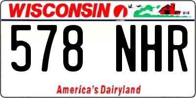 WI license plate 578NHR