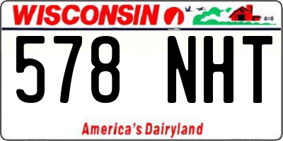 WI license plate 578NHT