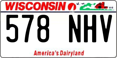 WI license plate 578NHV