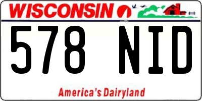 WI license plate 578NID
