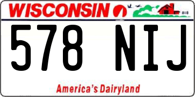WI license plate 578NIJ
