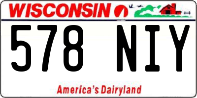 WI license plate 578NIY