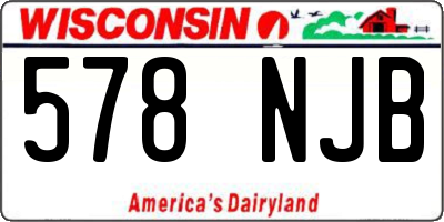 WI license plate 578NJB