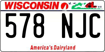 WI license plate 578NJC