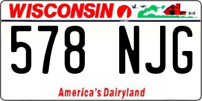 WI license plate 578NJG