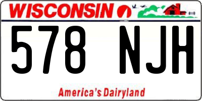 WI license plate 578NJH