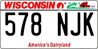 WI license plate 578NJK