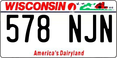 WI license plate 578NJN