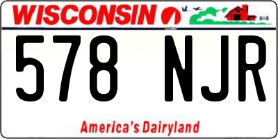 WI license plate 578NJR