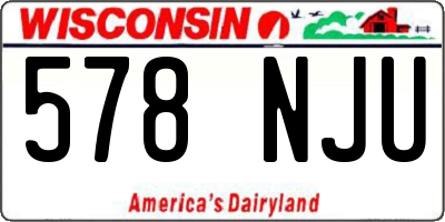 WI license plate 578NJU