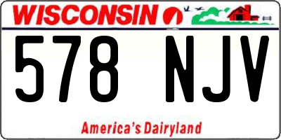 WI license plate 578NJV