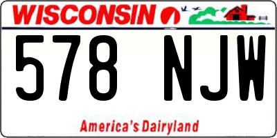 WI license plate 578NJW