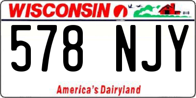 WI license plate 578NJY