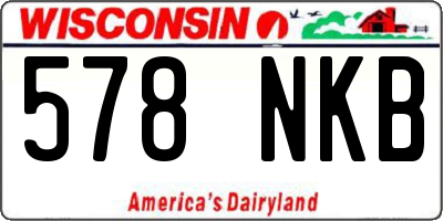 WI license plate 578NKB
