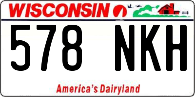 WI license plate 578NKH