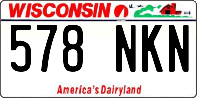 WI license plate 578NKN