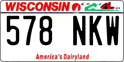 WI license plate 578NKW