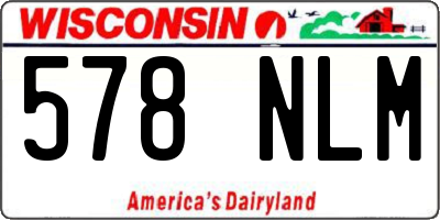 WI license plate 578NLM