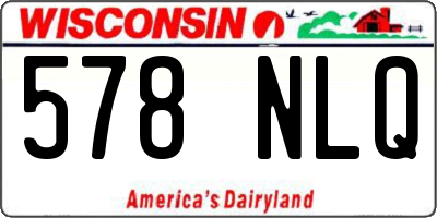 WI license plate 578NLQ