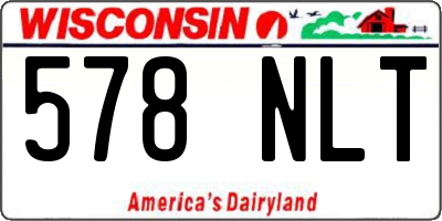 WI license plate 578NLT