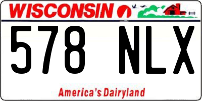 WI license plate 578NLX