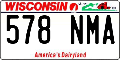 WI license plate 578NMA