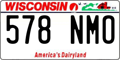 WI license plate 578NMO