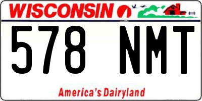 WI license plate 578NMT