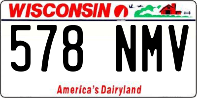 WI license plate 578NMV