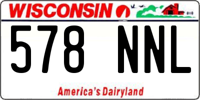 WI license plate 578NNL