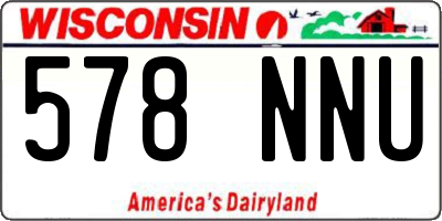 WI license plate 578NNU