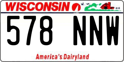 WI license plate 578NNW