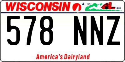 WI license plate 578NNZ